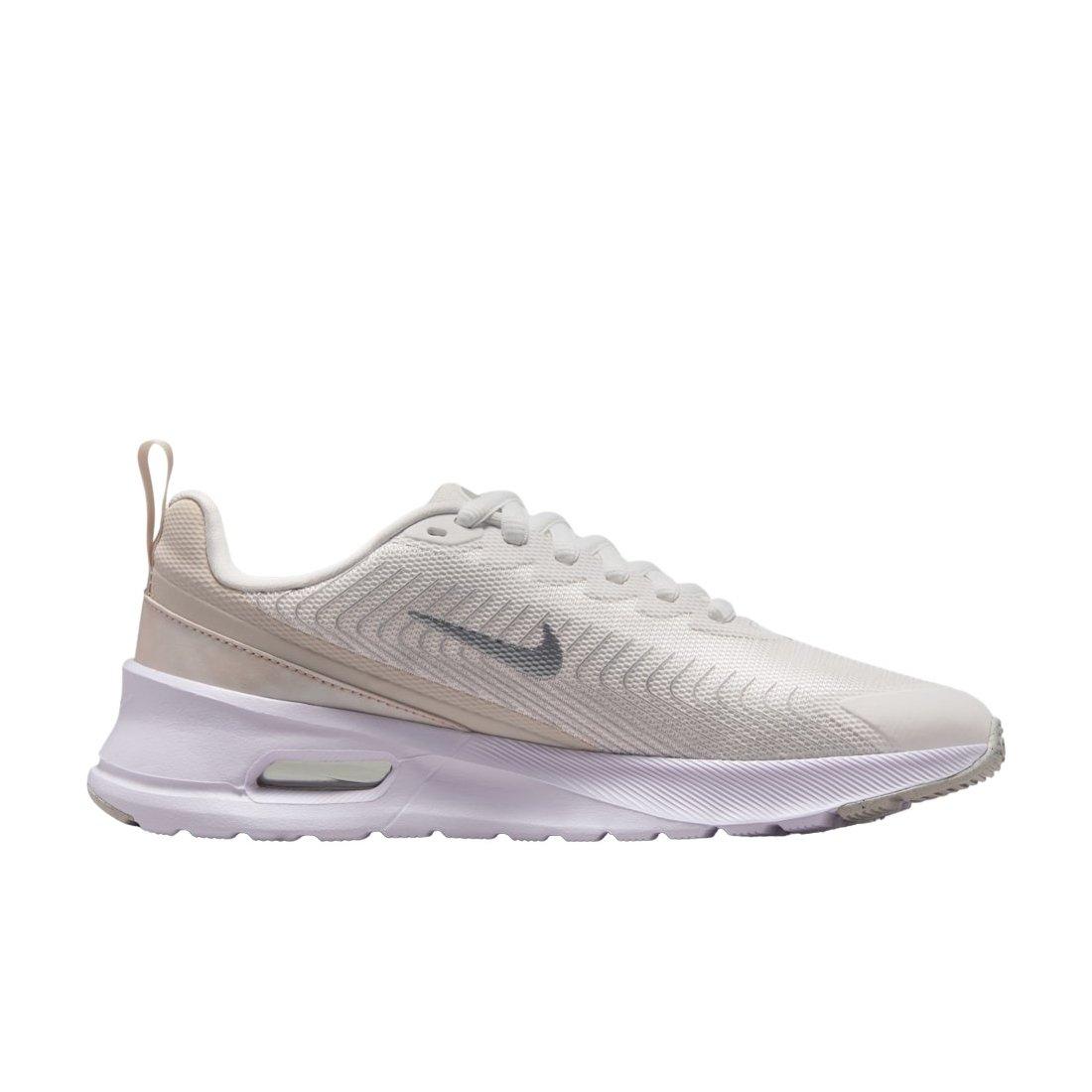 Nike Air Max Nuaxis SE "Summit White/Light Orewood Brown/White/Metallic Silver" Women's Shoe - WHITE/LT BROWN/WHITE/SILVER